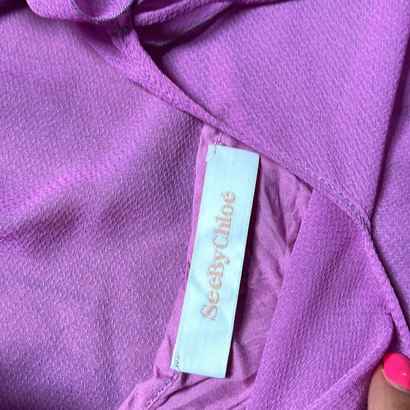 See By Chole Purple Sheer Blouse With Cami NWT Womens Sz 38 US M - Picture 6 of 10